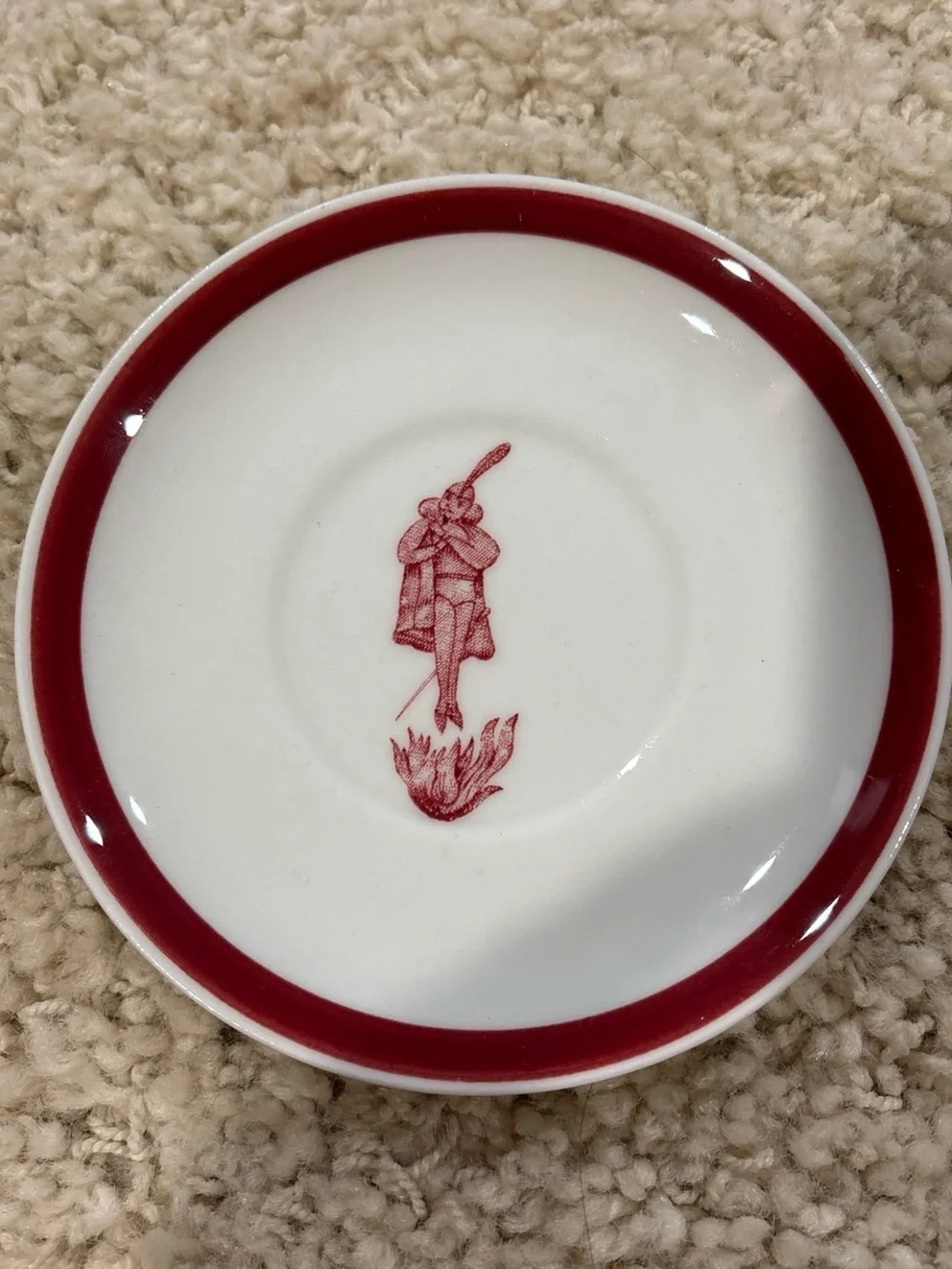 Vintage 1950s Loubat Demitasse Espresso Cup & Saucer New Orleans Verified China